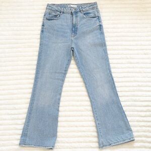 ZARA Jeans High Rise Flare Light Wash 10